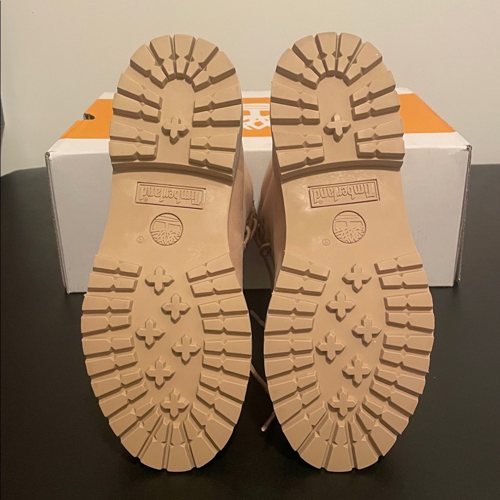 Timberland Premium 6 In Lace Waterproof Light Beige Nubuck Women’s 7 - Picture 3 of 5